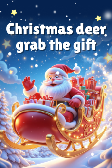 Christmas deer grab the gift