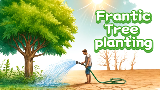 Frantic tree planting